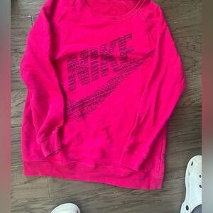 Nike Hot Pink Graphic Swoosh Sweatshirt